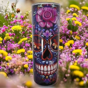 Colorful Skull Tumbler